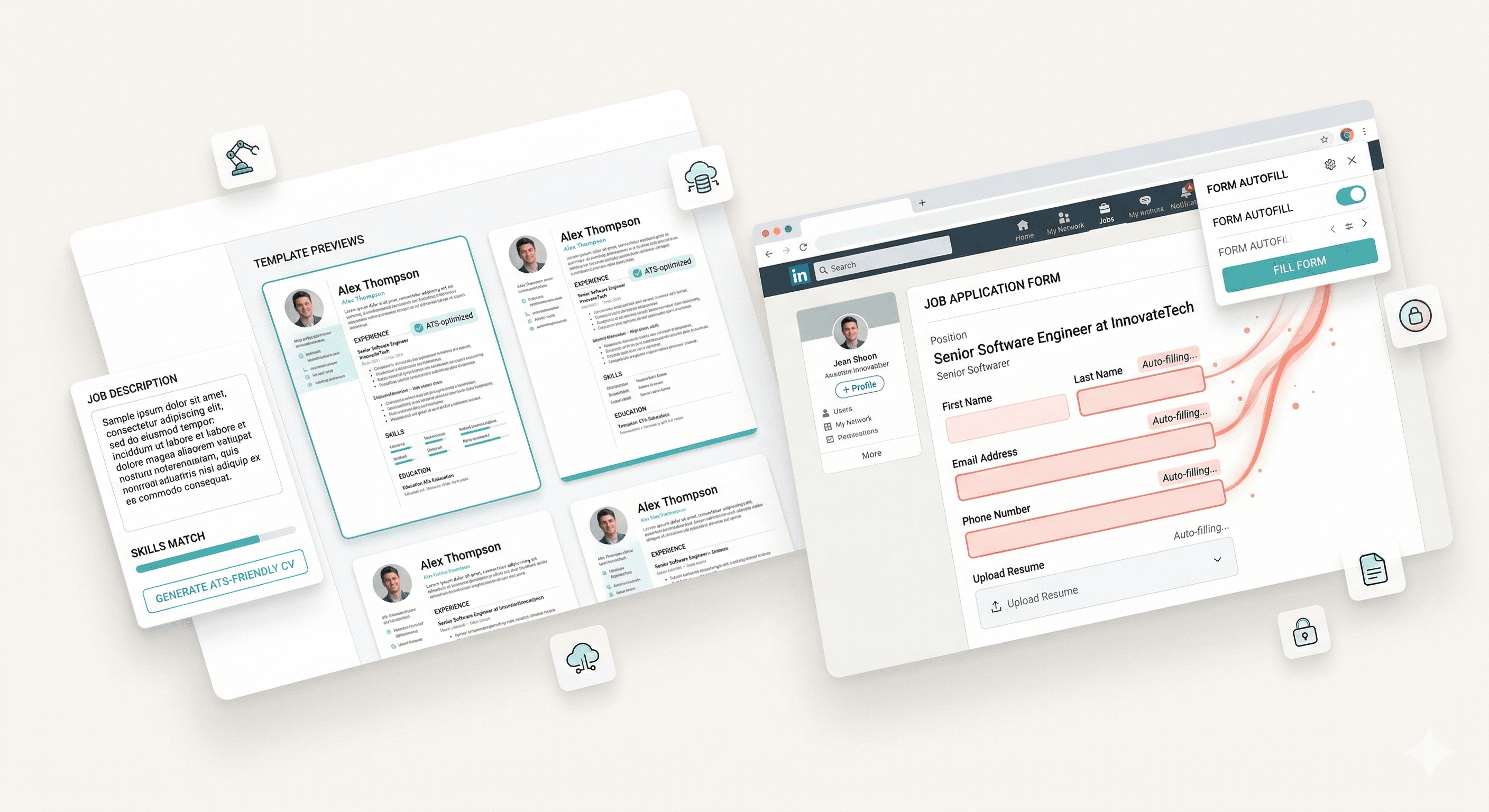 Tailored CV generation screenshot